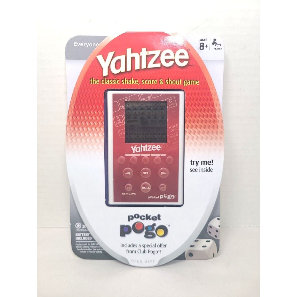 New Sealed Vintage Yahtzee Pocket Pogo Handheld Electronic Game Hasbro 2009